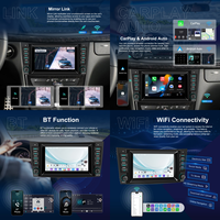Podofo pour Mercedes-Benz Classe E W211 Classe CLS W219 Autoradio Android 7'' pour voiture 2+64 CarPlay/Android Auto sans fil GPS/WiFi