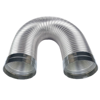 Connecteur de conduit d'air flexible en acier inoxydable pour pièces d'appareils électroménagers et conduits de ventilation CVC
