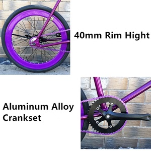 Bicyclette à pignon fixe de 20 pouces à vitesse unique <span class=keywords><strong>BMX</strong></span> avec cadre en acier à haute teneur en carbone Mini vélo - Product Image 6