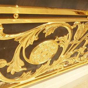 Maniero personalizzato Hotel Villa nuovo Design rame metallo balaustre corrimano migliore <span class=keywords><strong>ringhiera</strong></span> delle scale - Product Image 5