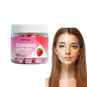 サンレスタンニンググミ無糖ビーガン経口メラニンサプリメントベータカロチンアスタキサンチンリコペン日焼け皮の健康グローアップ - Product Image 2