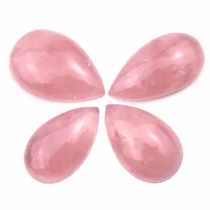De gros foncé rose quartz cristal-Pendentifs en Quartz naturel en Rose foncé, sculptés à la main, cristal goutte d'eau, pour pendentifs, 30 pièces