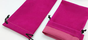 Étui à lunettes en microfibre douce avec logo personnalisé, sac de rangement pour lunettes avec cordon de serrage, étui de nettoyage des lentilles multicolores pour les voyages - Product Image 3
