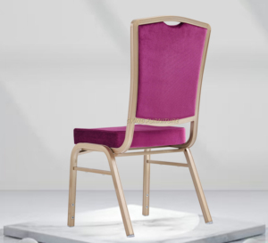 Elegantes sillas de banquete apilables de color púrpura, duraderas y elegantes para hoteles, bodas, eventos - Product Image 5