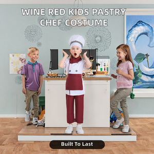 Disfraz <span class=keywords><strong>de</strong></span> Chef <span class=keywords><strong>de</strong></span> Repostería Estilo Western Color Vino Tinto <span class=keywords><strong>para</strong></span> <span class=keywords><strong>Niñas</strong></span> <span class=keywords><strong>de</strong></span> Halloween - Product Image 2