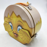 Boîtes de bonbons ovales en forme de poussin, boîtes à biscuits pour enfants, boîtes cadeaux pour Halloween