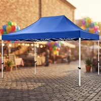 Tente de réception pliable 3x3m (10x10ft) en aluminium et acier pour événements, salons professionnels, publicité et exposition en extérieur