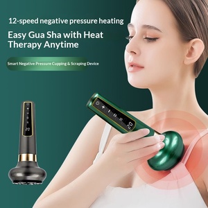 Alat Pijat Gua Sha Nirkabel Genggam Panjang untuk Meridian, dengan Kompres Panas Batu Bian dan Terapi Bekam - Product Image 1