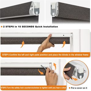 Persianas Enrollables Persilux Sin Taladro, Sin Herramientas, 100% Opacas, de Tela de Lino, Inalámbricas, Aislantes Térmicas, Tamaños Personalizados, para Ventanas del Hogar - Product Image 5