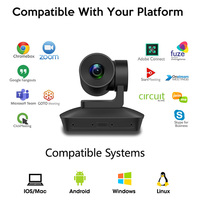 Cámara PTZ 4K con Seguimiento Automático para Reuniones, Control por Gestos, Altavoz Integrado con 4 Micrófonos, Seguimiento para Videoconferencias en Salas de Reuniones