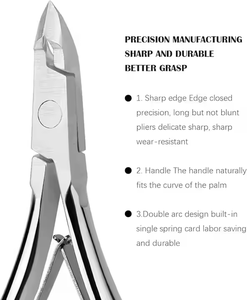 Prix de gros en acier inoxydable Meilleur fournisseur OEM Soins de beauté Pédicure Manucure Outils <span class=keywords><strong>Staleks</strong></span> Pinces à cuticules - Product Image 6