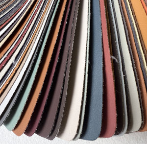 Alta Qualidade PVC Sintético <span class=keywords><strong>Nappa</strong></span> Couro Car Seat Interior Em Relevo Faux Poliéster Tecido Resistente À Água KnittedBacking Roll - Product Image 4