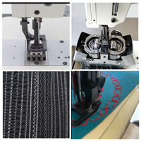 Machine à coudre décorative à bras long et 2 aiguilles avec grande patte à crochet pour fils épais, idéale pour la tapisserie, les canapés et les sièges de voiture