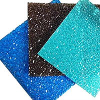 Panneau de polycarbonate en relief antidérapant de 5mm résistant aux chocs panneau de marche industriel Durable pour les Applications de toit extérieur moderne