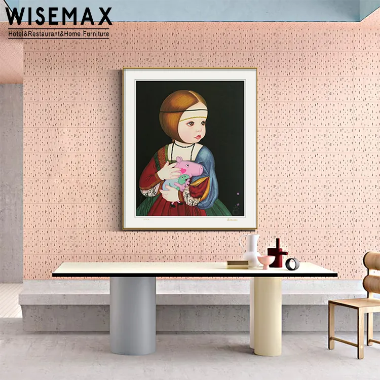 WISEMAX-muebles de comedor nórdico con patas de metal para el hogar, mesa de comedor moderna de tamaño pequeño para 4 personas