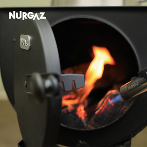 Poêle à bois pliable et portable NURGAZ pour le camping en plein air, cuisinière chauffante noire CS-01 - Product Image 2