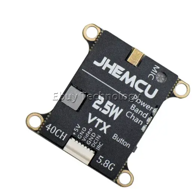 JHEMCU 2.5W VTX 5.8G 40CH Adjustable FPV Transmitter 2-6S 30X30mm for RC Airplane FPV Long Range Fpv Drone Vtx