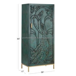 2025 dernière conception faite à la main en bois bar armoire Style chinois sécurité doubles portes industriel salon meubles - Product Image 5