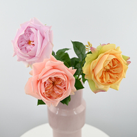 Fleur artificielle au toucher réel, rose Juliet longue durée, pour la maison, l'hôtel, la table à manger, cadeau pour Noël, la remise des diplômes
