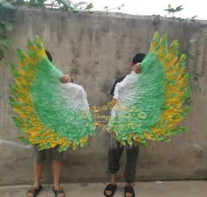 Ailes d'<span class=keywords><strong>ange</strong></span> en plumes blanches et violettes pour adulte, costume de fête de Noël, cosplay, danse, spectacle de scène, carnaval, Halloween, décoration festive - Product Image 3