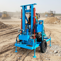 Machine de forage de puits d'eau de haute qualité pour trous profonds de 100m, 150m, 200m, machine de forage de puits artésien, machine de forage de roche