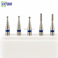 Kit de fraises diamantées pour étudiants en laboratoire dentaire débutants, tiges FG RA 0,8-0,9 mm, haute vitesse lente, 5 pièces/kit