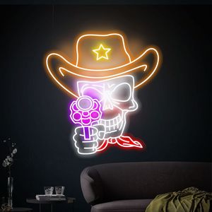 Cao bồi hat cao bồi khởi động neon ánh sáng dấu hiệu dropshipping nhà sản xuất Acrylic UV Led Neon dấu hiệu tùy chỉnh đèn LED cho trang trí - Product Image 3