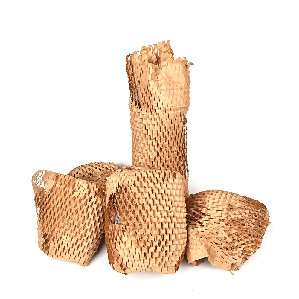 GDCX Honey Comb Brown Recycled Paper Roll Crafts Honeycomb Roll Wrapper Competitive Price Honeycomb Paper Colors Honeycomb Wrap