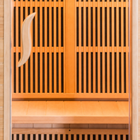 Sauna infrarouge lointain pour 2 personnes, en bois de pruche, avec chauffage au carbone, faible EMF, pour spa domestique intérieur, sauna sec avec panneau de commande