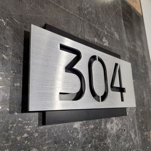 แบบอักษรติดผนังพื้นหลังแบบกำหนดเองตัวอักษรโลหะอะคริลิกกลางแจ้งแบบ3D ไม่ส่องสว่าง3D ตามแบบ - Product Image 6