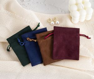 Sac cadeau en velours suédé coloré avec cordon de serrage et logo promotionnel - Product Image 4