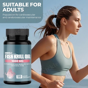 Julong OEM Capsules d'huile de krill antarctique avec <span class=keywords><strong>Omega</strong></span>-3s EPA DHA Astaxanthine et phospholipides Huile de krill 120 Softgels Support - Product Image 2