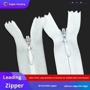 <span class=keywords><strong>VVE</strong></span> Fabricant Vente en gros N° 3 lacets invisibles en nylon colorés pour vêtements, coussins, jupes, pantalons, en plastique dissimulé - Product Image 3