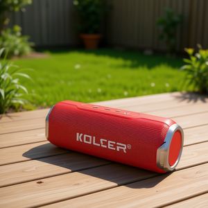 Altavoz Bluetooth portátil Koleer, rojo S218, batería recargable inalámbrica, sonido de rango completo para teléfono móvil, uso en exteriores - Product Image 2