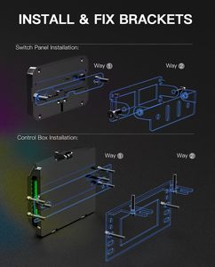 RGB 12 Gang Panel sakelar LED bantu berkabel Acc kedap air untuk 12V/24V Aksesori lampu mobil lampu kapal mobil - Product Image 5