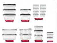 Lot de 24 boîtes de rangement hermétiques en plastique avec couvercle, pour aliments secs, organisateur de cuisine, distributeur de fruits, céréales et collations, boîtes de garde-manger