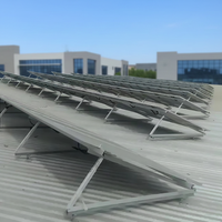 Kit de montage triangulaire pour panneaux solaires photovoltaïques sur toit plat Angels, structure en aluminium, supports de toiture en métal pour béton, surface anodisée 25
