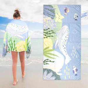 Serviette de sport en microfibre douce à séchage rapide, imprimée sur mesure, anti-sable, pour piscine et plage - Product Image 1