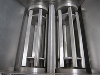 Broyeur rotatif oscillant à double arbre pour granulés, en acier inoxydable, pour la production de poudre industrielle