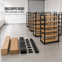 Étagère de présentation en métal robuste pour épicerie, magasin de détail, stockage de collations