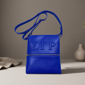 Bolso Bandolera Personalizado al por Mayor de Infinitive Apparel, con el Logotipo de Sigma Gamma Rho en Relieve, de Cuero Sintético, con Cierre de Cremallera, Duradero, Ligero y Clásico - Product Image 3