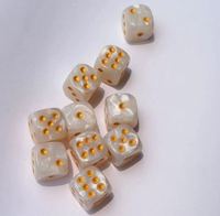 Ensemble de dés personnalisés à texture nacrée, dés en acrylique à 6 faces pour Mahjong, jeux de société, accessoires de jeu de table pour fêtes et casino, vente en gros