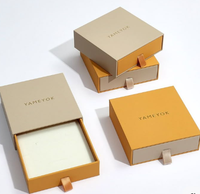 Boîte à tiroir rigide écologique personnalisée avec cordon de serrage en ruban, emballage en papier kraft texturé, boîte cadeau