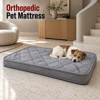 Matelas orthopédique pour chien avec étiquettes personnalisées, emballage et housse extérieure amovible lavable pour gammes de produits pour animaux de compagnie de marque personnalisée