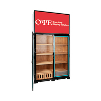 Vitrine à cigares en cèdre espagnol, humidor, armoire à cigares, étuis en bois, éclairage en bois, présentoir à tabac, aménagement de boutique de cigares