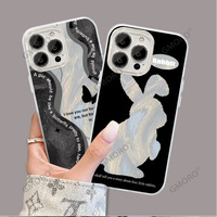 Coque antichoc peinte motif lapin de dessin animé vue dos pour 15/16/17 PM Yusha 14 Sweet Cool Cross Border