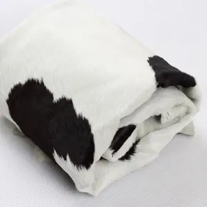 Natural Black And White Calfskin Leather Hide