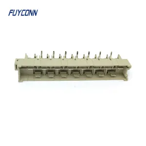 PCB R/A 2 열 15P 5.08mm DIN41612 커넥터, PCB 각도 수 2 열 7 + 8 15 핀 5.08mm 전원 유형 DIN 41612 커넥터