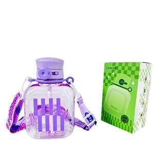 Plastic Drinkware Dual-Drink Flip Top Straw Cup 850ml Bpa Free Portable Travel Water Bottle For Students - Product Image 5