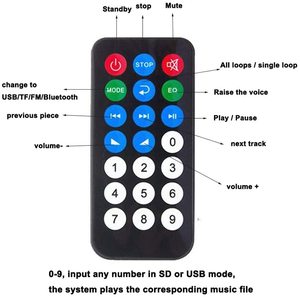 12V không dây cho Bluetooth mô-đun âm thanh nhựa từ xa USB TF thẻ FM Đài phát thanh hỗ trợ âm nhạc Máy nghe nhạc mô-đun <span class=keywords><strong>MP3</strong></span> giải mã máy nghe nhạc <span class=keywords><strong>MP3</strong></span> - Product Image 6